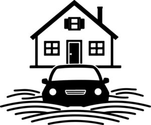 Flooded Home And Cars