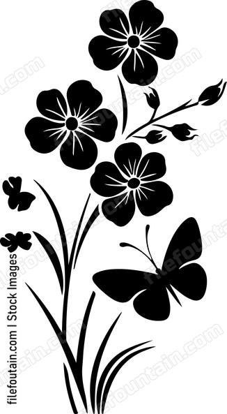 Flowers And Butterflies