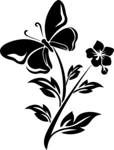 Flowers With Butterfly