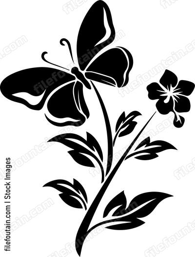 Flowers With Butterfly