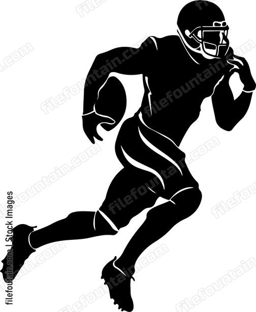 Football Reciever Running