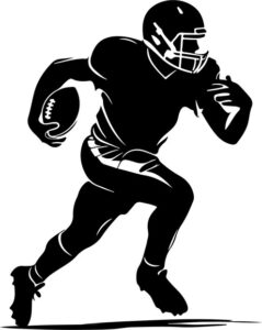 Football Reciever Running