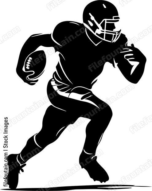 Football Reciever Running