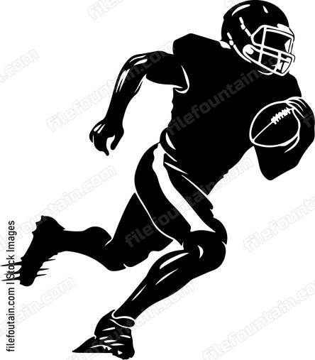 Football Reciever Running