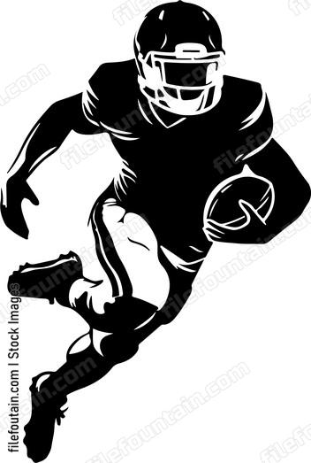Football Reciever Running