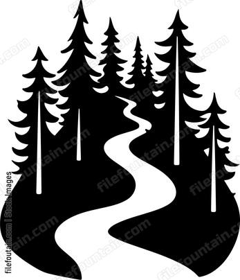 Forest Path Logo Vector Design - FileFountain