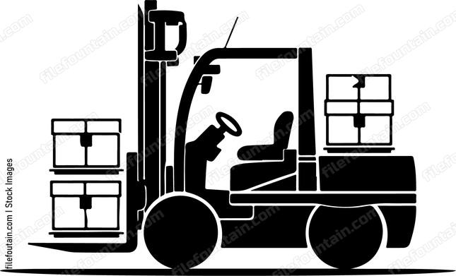 Forklift With Boxes
