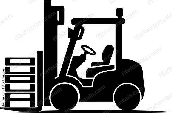 Forklift With Pallets