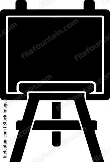frame on legs for displaying art