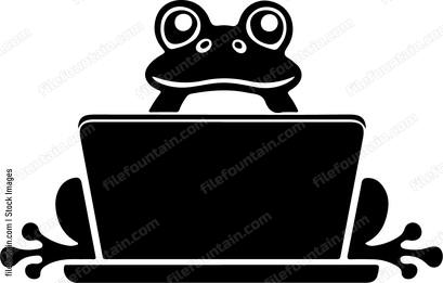Frog On Laptop