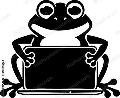 Frog On Laptop