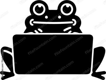Frog On Laptop