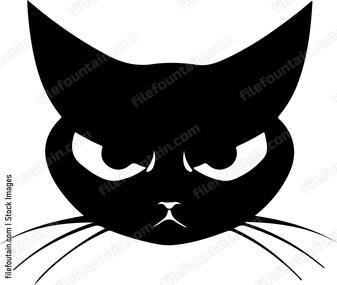 Frowning cat face