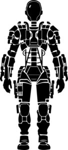 Futuristic soldier in body armor