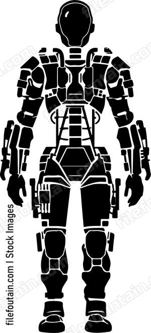 Futuristic soldier in body armor