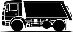 Garbage Truck Unloading Trash