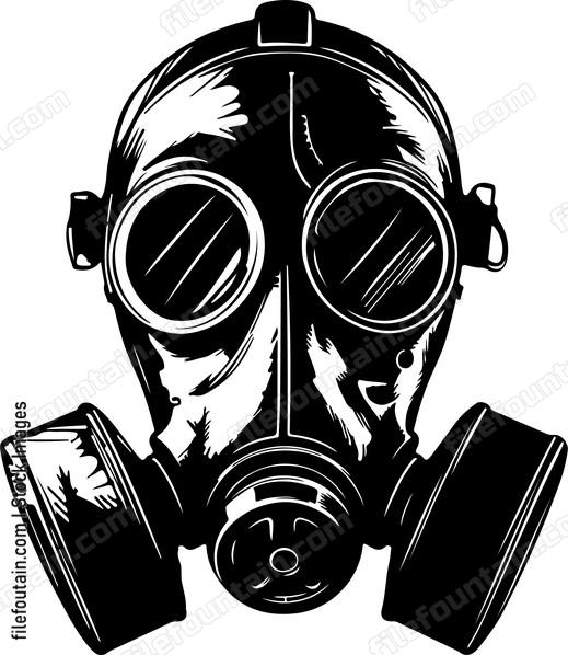 Gas mask respirator breathing protection