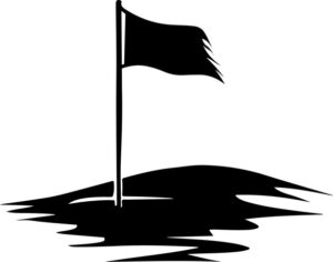 Golf Flag On Field