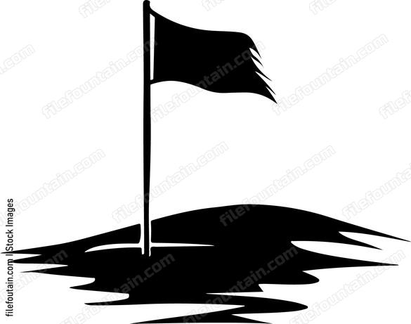 Golf Flag On Field