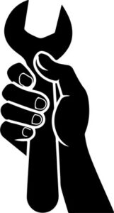 Hand Holding Gear Wrench