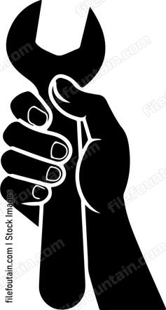 Hand Holding Gear Wrench