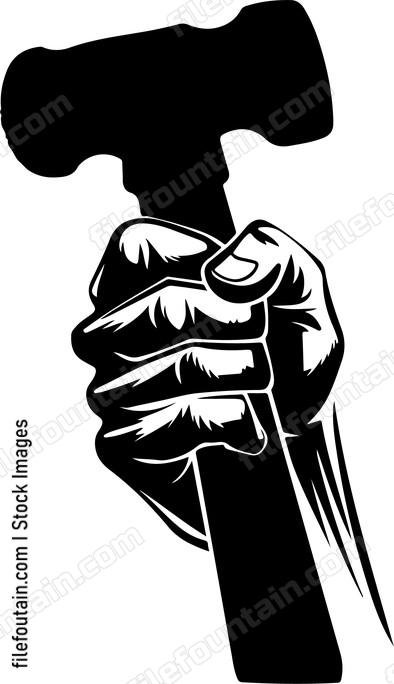 Hand Holding Hammer
