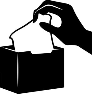 Hand Pulling Tissue From A Box