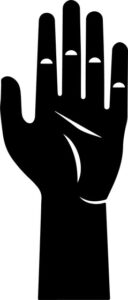 hand raised up