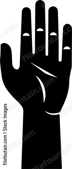 hand raised up