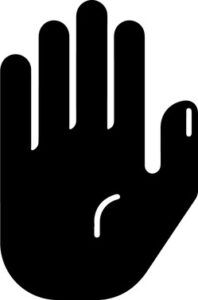 hand with fingers spread