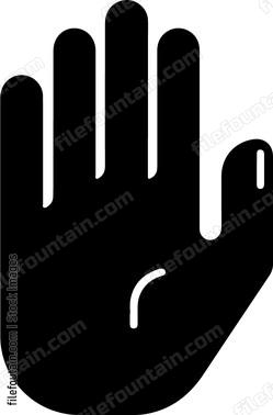 hand with fingers spread