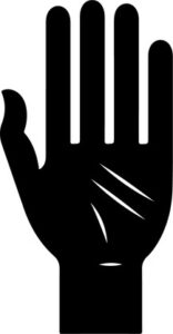 Hand with lines