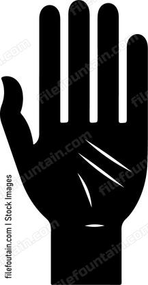 Hand with lines