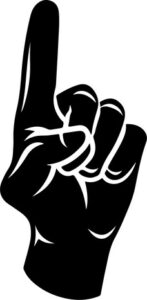 Hand with pointing finger