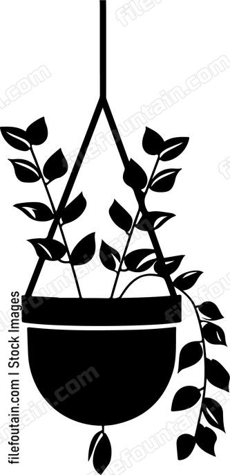Hanging plant in pot