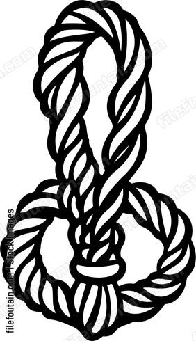 Hangmans noose rope knot