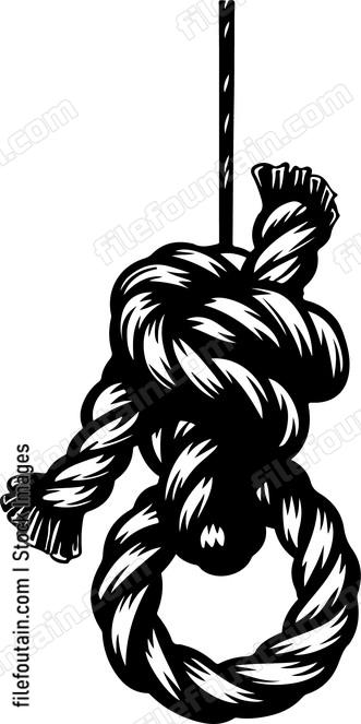 Hangmans noose rope knot
