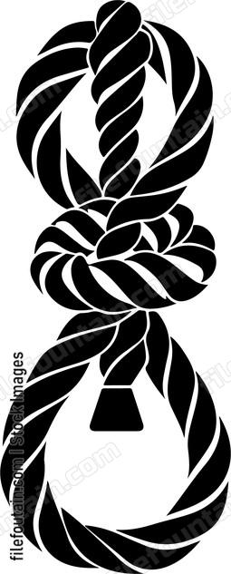 Hangmans noose rope knot