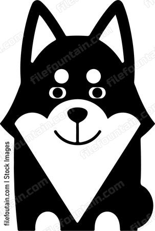 happy black dog