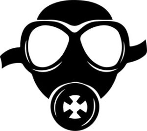 Head protection gas mask