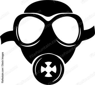Head protection gas mask