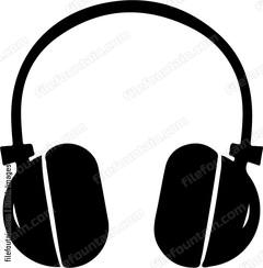 Headphones simple outline