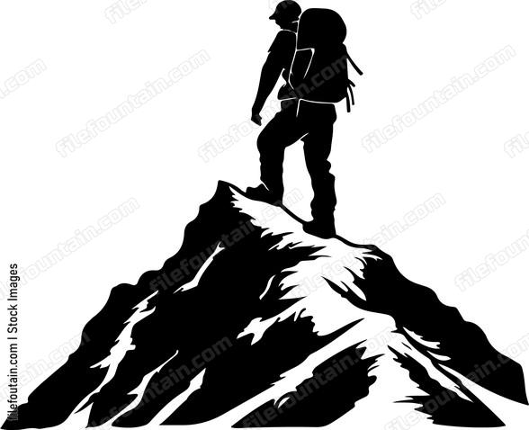 Hiker On A Mountain