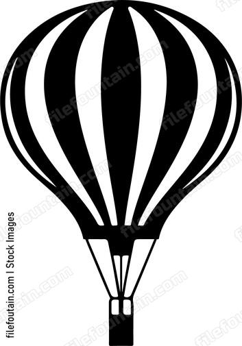Hot air balloon silhouette