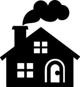 HVAC House Heating Smoking Chimney
