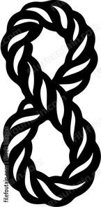 Infinity symbol made of rope Logo Vector Design - FileFountain