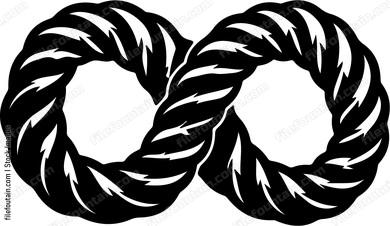 Infintiy Sign Rope Infinity symbol made of rope Logo Vector Design - FileFountain