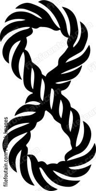 Infinity symbol made of rope