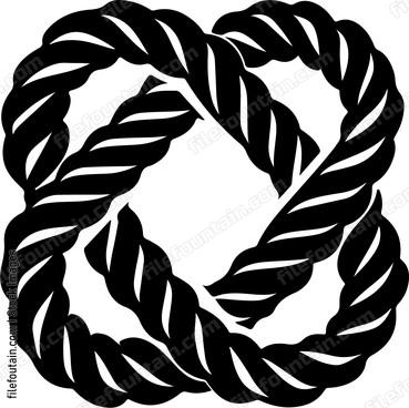 Infinity symbol made of rope