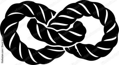 Infinity symbol made of rope